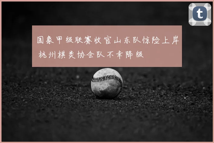 国象甲级联赛收官山东队惊险上岸 杭州棋类协会队不幸降级